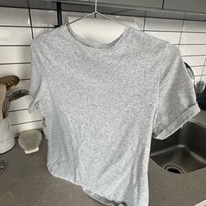 SKIMS Heather Gray Crew Neck Tee